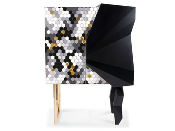 HONEYCOMB - Wooden highboard with doors by ROYAL STRANGER - view 2